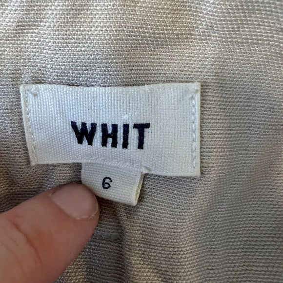 WHiT Linen High Waist Shorts Size 6 - Picture 4 of 5